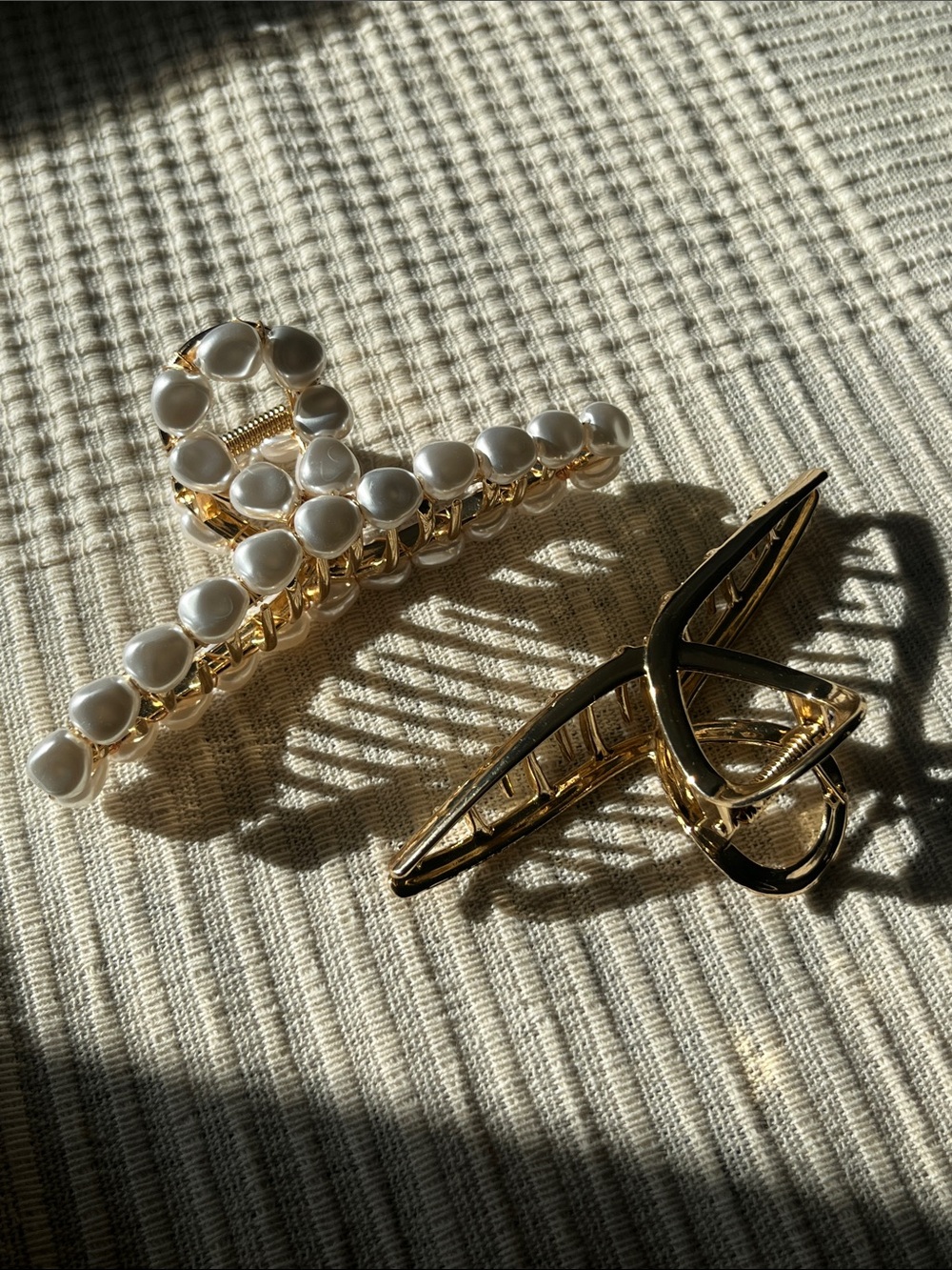 Gold and Pearl Hair Clip Set - Elegant Women’s Hair Accessories